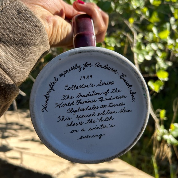 Budweiser 1989 Vintage Collector's Series Christmas Stein - Picture 4 of 9